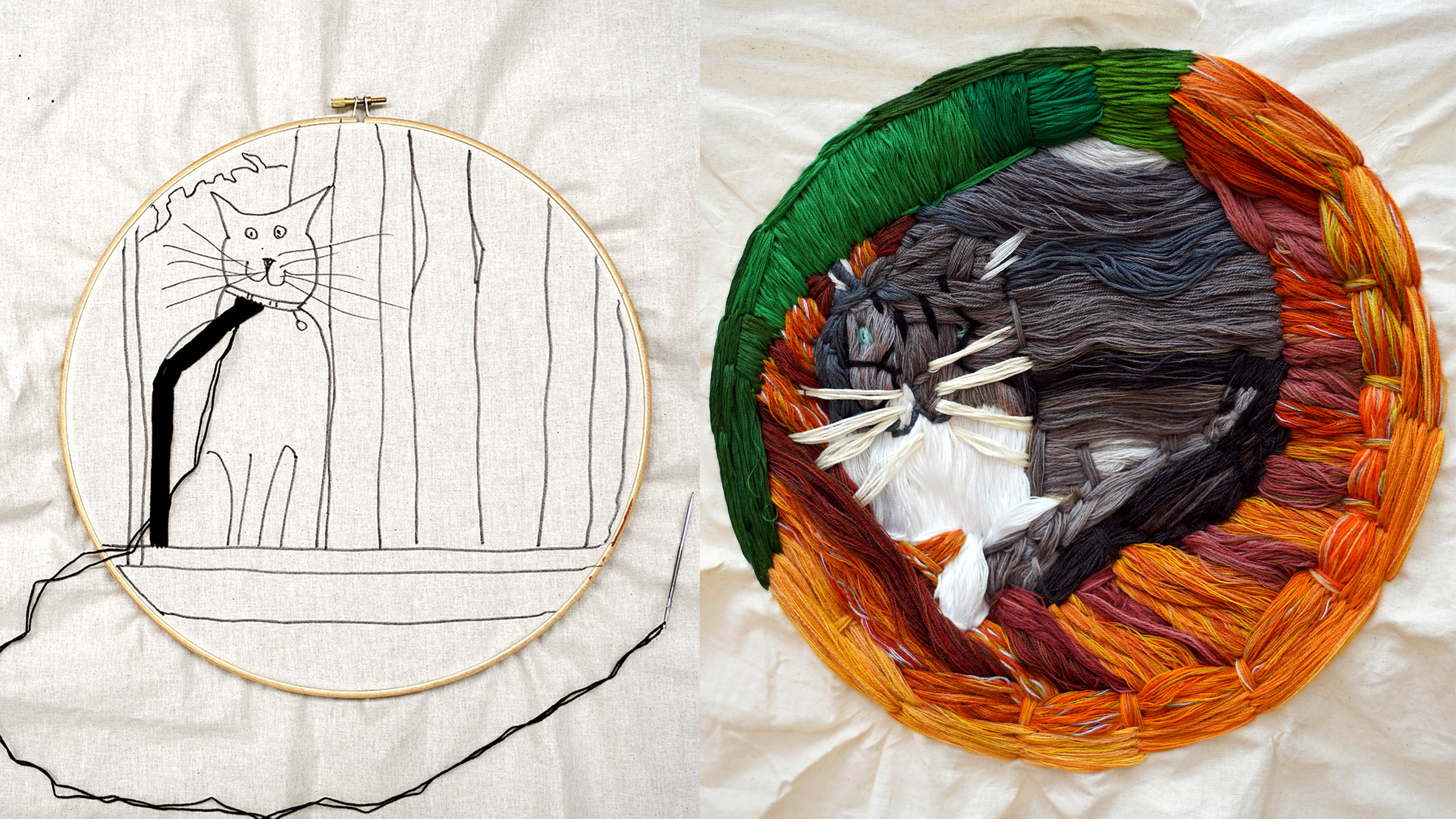 ATW x ARTS PROJECT AUSTRALIA   Cat Embroidery Workshop with Artist in Residence Joanne Nethercote 